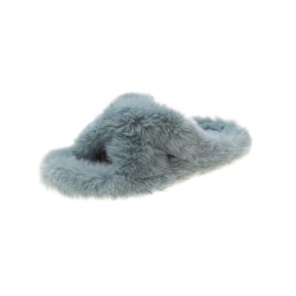 Pantoufles à cheveux croisés en peluche, chaussures pour intérieur. – Image 2
