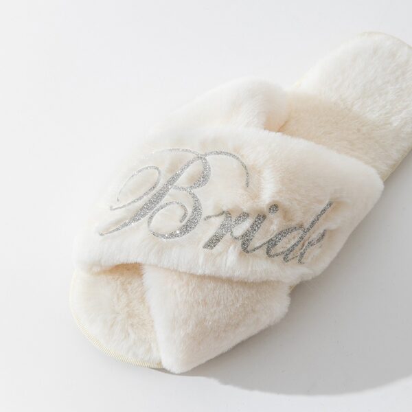 Chaussons croisés, chaussons peluche, pantoufle Bride – Image 9