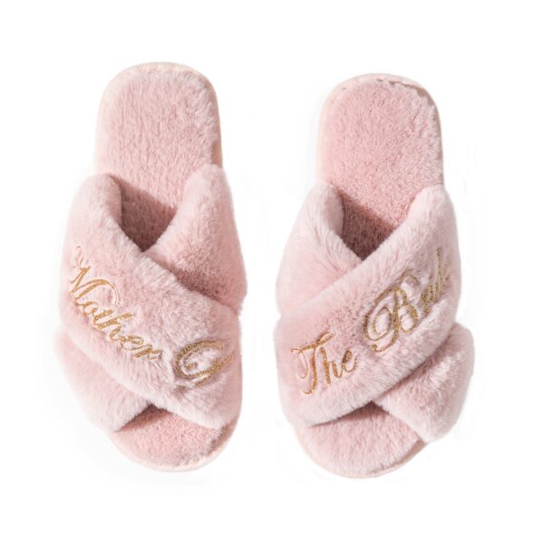 Chaussons croisés, chaussons peluche, pantoufle Bride – Image 3