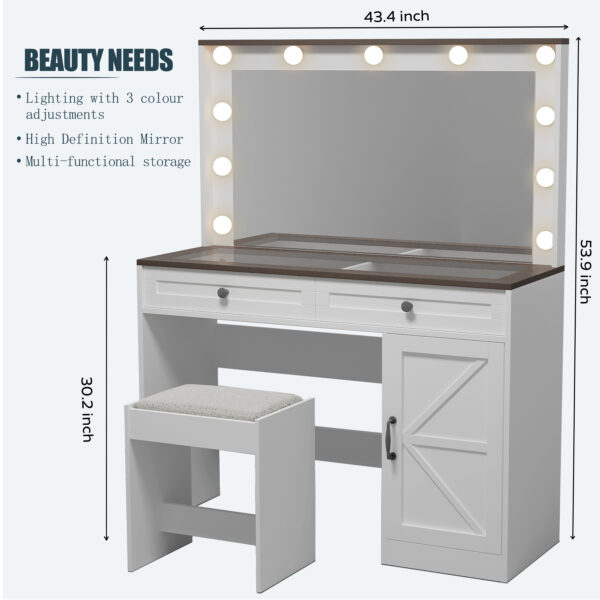 Meuble de maquillage, coiffeuse de chambre – Image 4