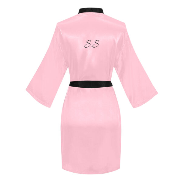 Peignoir personnalisé rose satiné – Image 4