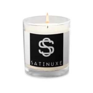 Bougie en cire de soja pot en verre Satinuxe