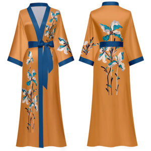 Peignoir en Satin doux pour femme, vêtement de femme, vêtements de maison, nouvelle collection
