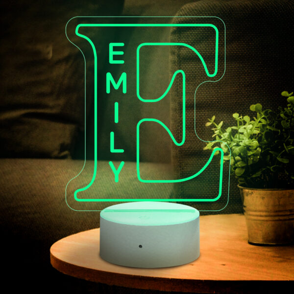 Lampe LED 26 lettres AZ avec nom personnalisé et veilleuse – Image 5