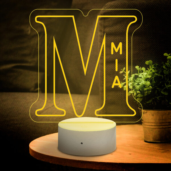 Lampe LED 26 lettres AZ avec nom personnalisé et veilleuse – Image 7