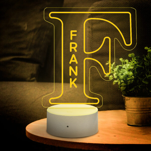 Lampe LED 26 lettres AZ avec nom personnalisé et veilleuse – Image 4