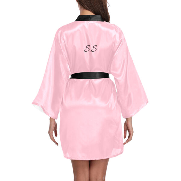 Peignoir personnalisé rose satiné