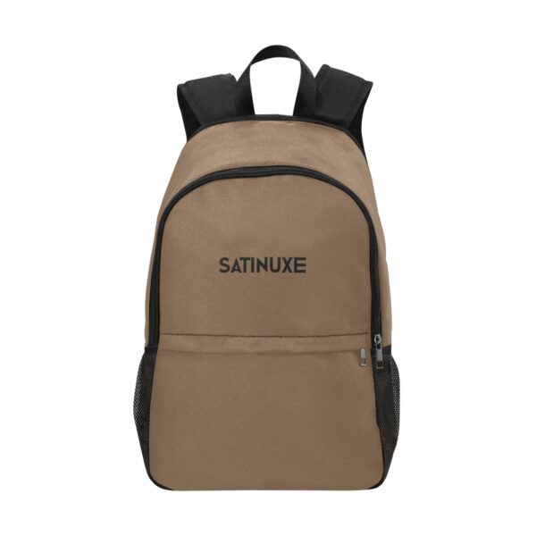 Sac à dos en tissu Marron SATINUXE avec poches latérales en filet