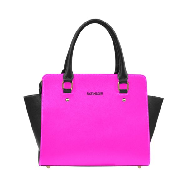 Sac à main Rose Fuchsia Noir Satinuxe classique
