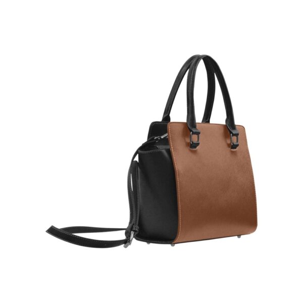 Sac à main Marron Noir Satinuxe classique – Image 4