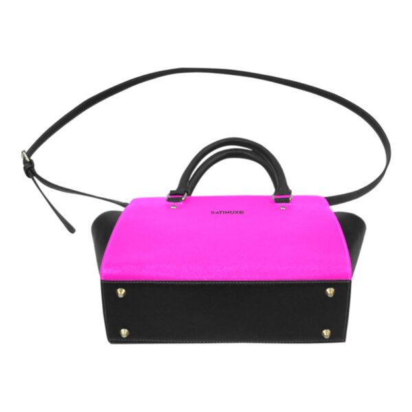 Sac à main Rose Fuchsia Noir Satinuxe classique – Image 2