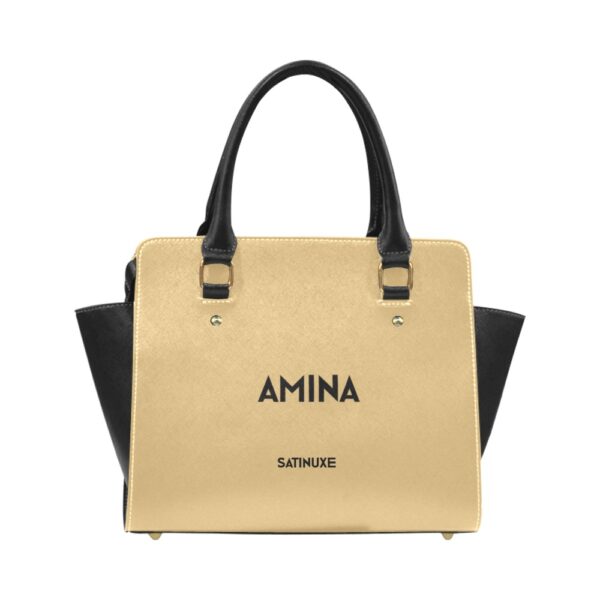 Sac à main classique beige or SATINUXE