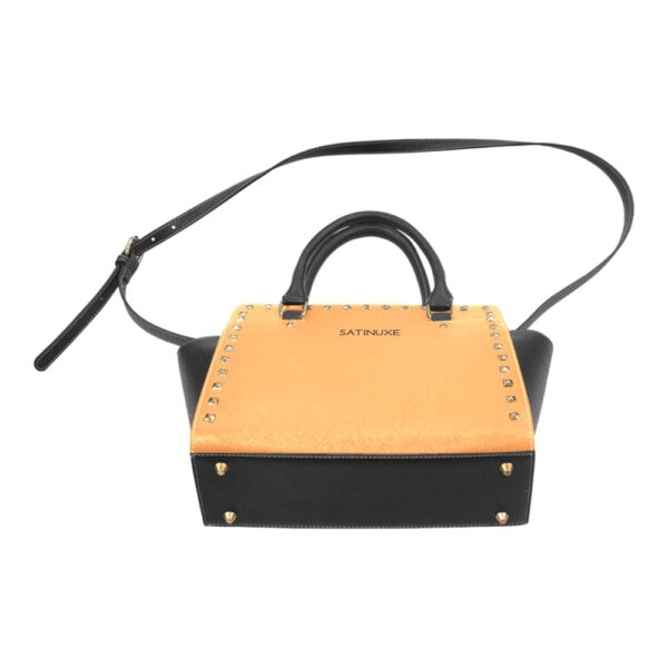 Sac à main Orange Noir Satinuxe classique – Image 3
