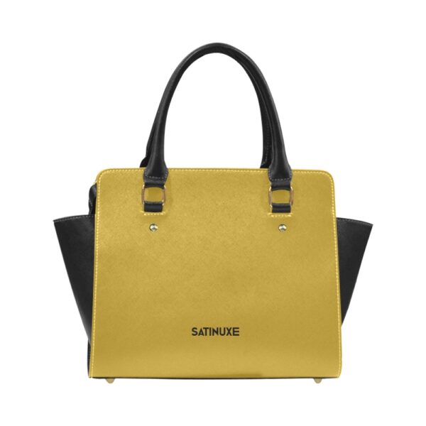 Sac à main classique noir et or SATINUXE