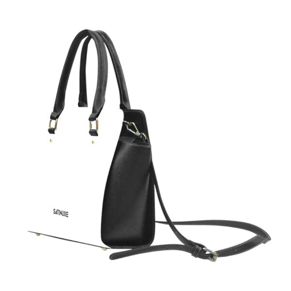 Sac à main blan et noir Satinuxe classique – Image 3