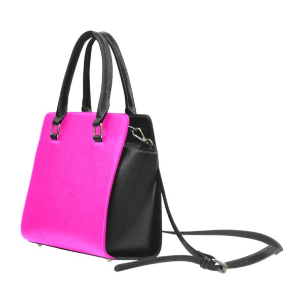 Sac à main Rose Fushia Noir Satinuxe classique – Image 4