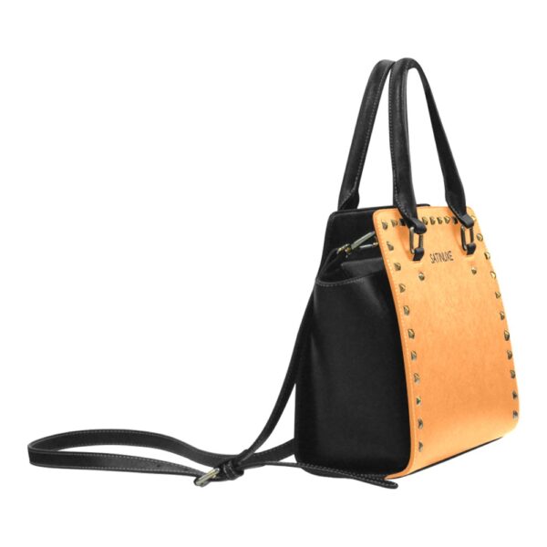 Sac à main Orange Noir Satinuxe classique – Image 2