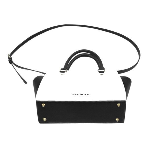 Sac à main blan et noir Satinuxe classique – Image 2