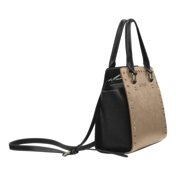 Sac à main Marron Noir Satinuxe classique – Image 2