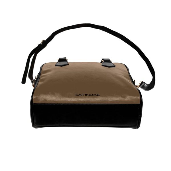 Sac à main à bandoulière Marron noir SATINUXE – Image 3