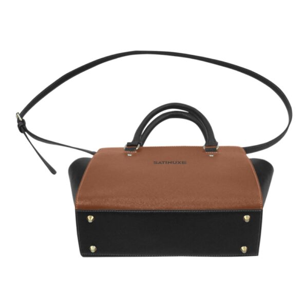 Sac à main Marron Noir Satinuxe classique – Image 2