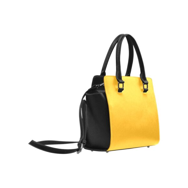Sac à main Jaune Or Noir Satinuxe classique – Image 4