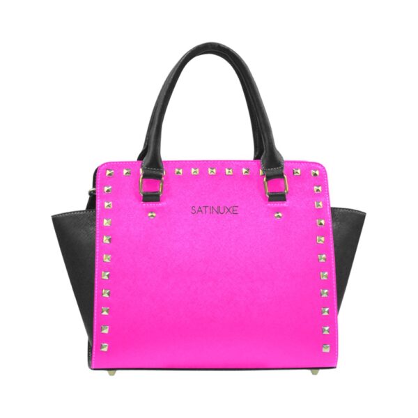 Sac à main Rose Fushia Noir Satinuxe classique