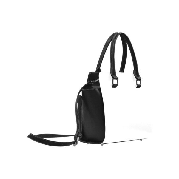 Sac à main blanc et Noir Satinuxe classique personnalisable – Image 4