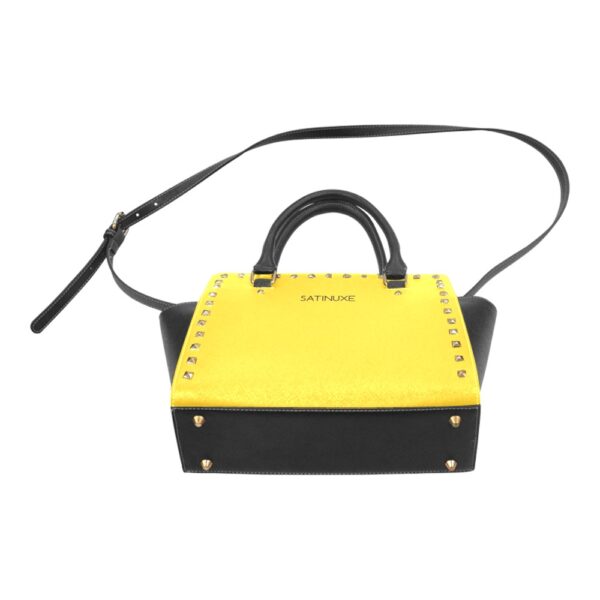 Sac à main Jaune or Noir Satinuxe classique – Image 3