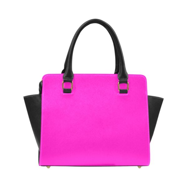 Sac à main Rose Fuchsia Noir Satinuxe classique – Image 5